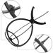 2 Pack Portable Wig Holder Stands - Foldable Short Wig Display for Easy Storage - Black Plastic - Buy Online on SooperMarket.com
