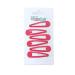 6 PCS Metal Snap Hair clips Snap Pins Hair Grip 5CM Long (Pink)