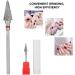 Electric Tungsten Steel Drill Bits for Nails - Red Manicure Pedicure Grinding Head - Buy Online on SooperMarket.com