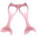 BELLIFFY 2pcs Mascara Brush Eyeliner Applicator Tool Massaging Eye Mask Eyeshadow Stencil Pink