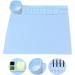 Silicone Craft Mat for Resin & Liquid Casting | Non Stick 20x16 Sheet for Art, Painting, Clay & Play | Includes Cleaning Cup | Blue - Buy Online on SooperMarket.com