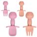 Vicloon Baby Fork and Spoon Set 4Pcs Silicone Self Feeding Utensil Easy Grip Toddler Cutlery Kit Infant Toddler Children First Led Training Weaning Baby Weaning and Feeding Spoons (Red/Orange) Red-orange
