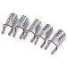 5PCS/SET Reusable Nail Art Extension Forms Guide Nail Extension Forms Nail Accessories Acrylic Nail Uv Gel Nail Extention Tips Diy Tool French Nails Aluminum Form Guide(Silver)