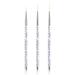 Sularpek Professional Nail Art Liner Brush  UV Gel Painting Nail Brushes  3PCS Nail Art Liner Brushes  for Nail Art Short Strokes  Details  Blending  Elongated Lines(White Marble)