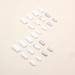 Square Press On Nails Short White Fake Nails | Glue On Acrylic False Nails with Matte Finish & Sequin Designs | 24Pcs Set for Women & Girls - Buy Online on SooperMarket.com