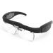 Head Mounted Magnifying Glasses Headband Magnifying Glasses Simple Use 3.7V 3 LED Light for Home Reading Room - Buy Online on SooperMarket.com