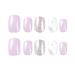 Wearing short purple and white contrasting color stun nail patches sparkling pink nail products nail patches fake nails Jp2606