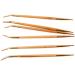 KALLORY 2 Pcs Eyeliner Bamboo Brush Straight Bent Angled Brush Cosmetic Double Head - Buy Online on SooperMarket.com