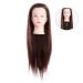 Hair Styling Head for Hairdressers - Thick Natural-Looking Training Head (Dark Brown) for Professional Use - Buy Online on SooperMarket.com