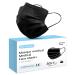 MEDI SANT 50 pieces + 1 medical surgical black disposable mask in black protective mask type I EN14683-2019 BFE 95% 3-ply
