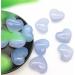 Meditation Stone 1 Pack Natural Large Blue Chalcedony Heart Crystal Gem Meditation Treatment - Buy Online on SooperMarket.com