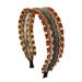 JSGHGDF Elegant Wide Hair Bands Photo Booth s Wide Headband Party Headpiece Garland Floral Headband for Music Festivals Coffee