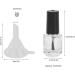 Nail Polish Glass Bottle Has a Brush Cap Convenient To Use Steel Mixing Ball Nail Polish Bottle with Funnel for Home for Travel for Life for Work - Buy Online on SooperMarket.com