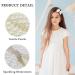 White 2PCS Pearls Hair Bow Clips - Cute Alligator Beads Hairgrip for Girls, Kids, Teens - Buy Online on SooperMarket.com