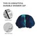 Moslion Mable Texture Shower Cap - Abstract Art Design with Golden Lines - Reusable Double Layer Hair Cover for Women - Soft and Stylish Shower Hat - All Hair Lengths - Fashionable Shower Hair Cap - Buy Online on SooperMarket.com