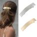 Prosy Vintage Small Rectangular Hairpin Metal Geometry Smooth Hair Barrettes Hair Clasp Hair Accessories Hair Clips for Women and Girls (Gold)
