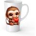 White Ceramic Baby Monkey Mug - Large 483 ml Perfect for Hot Chocolate or Milk Fun and Easy to Use - Buy Online on SooperMarket.com
