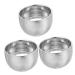 Minkissy 3st foam foam for shaving foam metal mug for shaving soap beard kits for men barber soap shell men shaving cup shaving travel cream double-walled stainless steel marble 8.2x5.8cmx3pcs silverx3stk