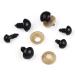 100PCS Solid Black Eyes with Washers for DIY Puppet & Plush Animal Making - Buy Online on SooperMarket.com