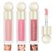 Blush Face Makeup Set 3 Colors Face Cream Blush Moisturizing Lightweight Blush Long-Lasting Skin Tint Blush Kit
