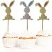 4 Pcs Bunny Cupcake Toppers Rabbit Cake Toppers Birthday Party Easter Cake Decoration (Silver) LM - Buy Online on SooperMarket.com