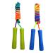 Homello adjustable jump rope for children jump rope with wooden handle and cotton rope ideal for fitness training/game/fat burning exercise - 260cm blue + light green