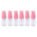 6 Pack Empty 10ml Plastic Pump Bottles Cream Shampoo Lotion Pump Bottle Refillable Sample Travel Bottles Toiletries Liquid Container Jar Pot Vial for Cosmetic Make-up (Transparent)