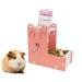 xihan123 Hamster Bowl Plastic Rabbit Food Bowls Durable Resuable Rabbit Hay Feeder For Allow To Keep The Cage Area Clean Help Reduce Hay Waste set-pink