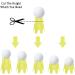 Plastic Golf Tees 20Pcs Pack for Indoor & Outdoor Simulator Practice - 10 Tall & 10 Small Yellow Tees for Winter Turf & Driving Range - Buy Online on SooperMarket.com