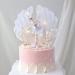 6 Pcs Imitation Feather Cake Toppers Angel Wing Cake Topper Wedding Cake Toppers Tea Party Cake Decorations Birthday Cake Toppers for Baby Shower - Buy Online on SooperMarket.com
