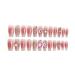 RikView Long Press on Nails - 24 PCS Pink Coffin Nails with 3D Design | Glossy Full Cover Fake Nails for Women - Buy Online on SooperMarket.com