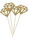 ibasenice Wedding D cor 300 Pcs Diamond Cake Topper Happy Birthday Topper Cake Picks Gold Diamond Topper Capacillos Para Cupcake Decor Cupcakes Diamond Cupcake Topper Paper Cup Wedding - Buy Online on SooperMarket.com