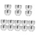 Minkissy 16 Stk of shaving soil bowl shaving peel made of stainless steel shaving cup of metal shaving shaver -soap cup foam shell gift tools man smooth brush holder stainless steel 7.4x7.4cmx8pcs silverx8st