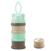 Bezavea Baby Milk Powder Dispenser Portable 3 Layers Formula Milk Storage Container Baby Powder Storage Container 120ml Baby Feeding Travel Storage Baby Feeding Travel Storage Container (Green)