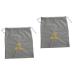 Baluue 2pcs Hair Curler Travel Bag Fabric Hair Dryer Travel Pouch Grey Drawstring Bag 30.00X25.00X0.50CMx2pcs Greyx2pcs