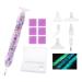 14pcs Diamond Painting Art Drill Pen Set  Resin Luminous 5D Point Drill Pen Tools  with Wax&Storage Box  Cross Stitch Diamond Rhinestone Beads Picker  DIY Nail Art Embroidery Decoration(Purple) Purple-Plastic Tips