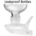 16oz Glass Spray Bottles - Refillable Boston Round Container for Essential Oils, Cleaning Products - White (2 Pack) - Buy Online on SooperMarket.com