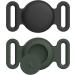 Vancle 2-Piece Silicone Waterproof Case for AirTag Dog Collar | Protective Cover for Pets | Black & Dark Green - Buy Online on SooperMarket.com