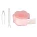 360pcs Lace Eyelid Lifter Tape Invisible Fiber Double Eyelid Tape Stickers Roll Lace Mesh S Shape Water Adhesive Eyelid Stickers for Droopy Uneven (with Fork Rods and Tweezers)