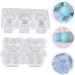 2pcs Coaster DIY Doll Shape Pendants Silicone Baking Mold Ornaments Adorable Ornament Dessert 11.5X6.3X2.4CM White - Buy Online on SooperMarket.com