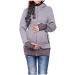 SouiWuzi Baby Carrier Hoodie Maternity Kangaroo Jacket Coat Sweatshirt - Gray - Buy Online on SooperMarket.com