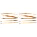 KALLORY 2 Pcs Eyeliner Bamboo Brush Straight Bent Angled Brush Cosmetic Double Head
