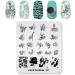 Alexnailart Nail Art Stamping Plates Image Template Broken Geometry Graphics Leaf Pattern Design Stamper Nail Art DIY Print Manicure Nail Art Stencil Tools FA057 - Buy Online on SooperMarket.com