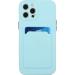 Tivenfezk Nadoli Silicone Case for iPhone 15 Pro Max | Ultra Thin Shockproof & Scratch-Resistant Wallet Cover with Credit Card Holder - Blue - Buy Online on SooperMarket.com