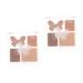 Baluue 2pcs Plastic Eye Shadow Plate Pink Eyeshadow Palette Organiser Eyeshadow Glitter 6.50X6.50X1.00CMx2pcs Multix2pcs
