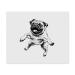 2 x Microfiber Cleaning Cloths "Jumping Pug" (LC00024417)