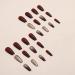 RikView Medium Red Glitter Press on Nails - 24 Pack Square Acrylic Full Cover - International Shipping Available - Buy Online on SooperMarket.com