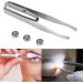 Shortcut composing LED light eyelash eyebrow hair removal stainless steel tweezers - Buy Online on SooperMarket.com