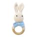 Buy Organic Baby Wooden Teether Crochet Bunny Rattle Pacifier Bracelet - Ideal for Teething Toddlers | International Shipping Available - Buy Online on SooperMarket.com
