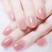 Handcess 24 pieces of artificial nails medium pink press on nails ballerina nails glossy false nails for women and girls 5#